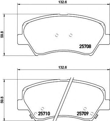 HELLA PAGID 8db355021781 -  Комплект тормозных колодок, дисковый тормоз